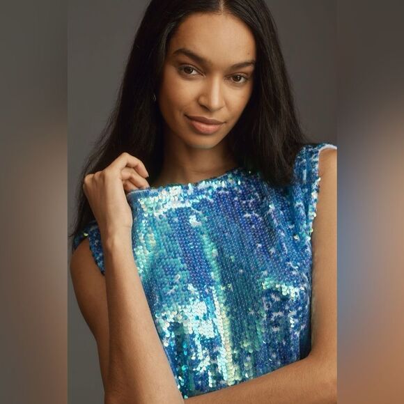 Anthropologie Pilcro Cashmere Sequin Sweater Vest NWT - Picture 5 of 10